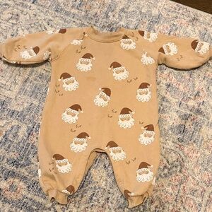 Rylee + Cru Brown Santa Print Kids Outfit